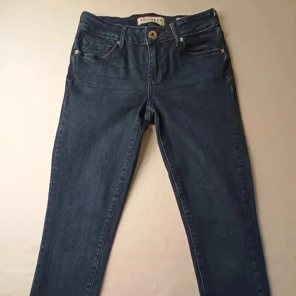 Bullhead Womens Low Rise Skinniest Jeans Blue Size 0/24 Y2K Stretch Denim